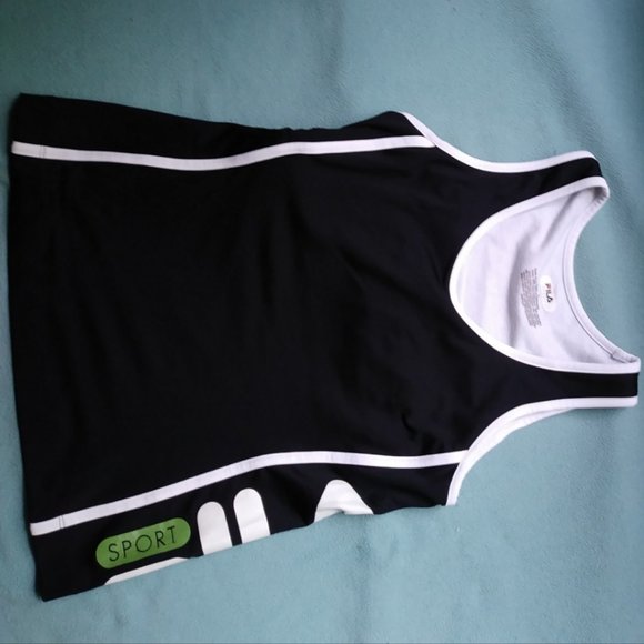 Fila Womens Training Tank Black Logo S - Picture 7 of 16